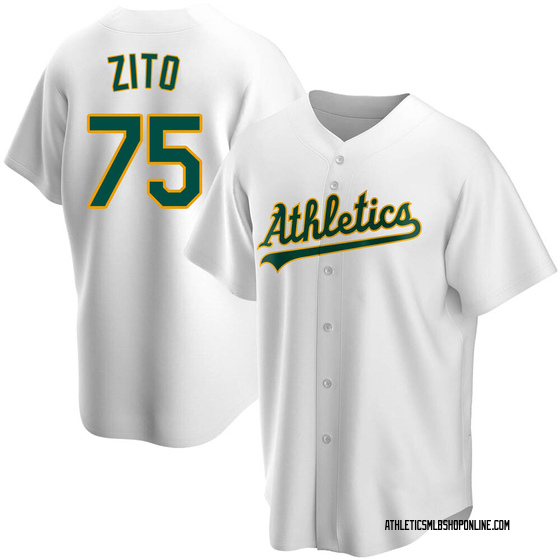 Men's Oakland Athletics Barry Zito White Home Jersey - Replica