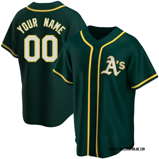 Men's Oakland Athletics Custom Green Alternate Jersey - Replica