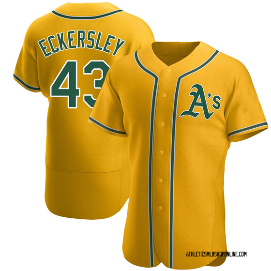 Men's Oakland Athletics Dennis Eckersley Gold Alternate Jersey - Authentic