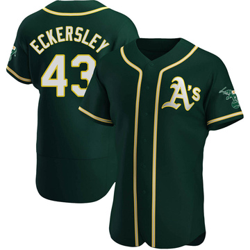 Men's Oakland Athletics Dennis Eckersley Green Alternate Jersey - Authentic