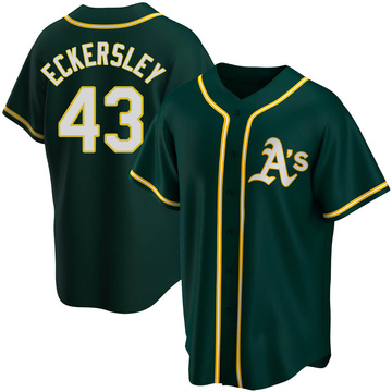 Men's Oakland Athletics Dennis Eckersley Green Alternate Jersey - Replica