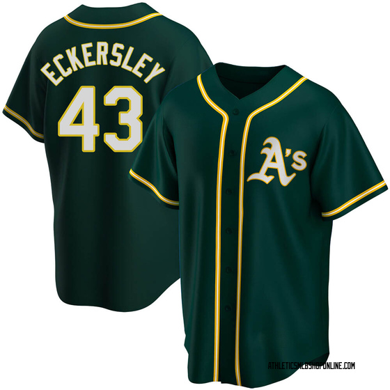 Men's Oakland Athletics Dennis Eckersley Green Alternate Jersey - Replica