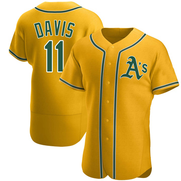 Men's Oakland Athletics Khris Davis Gold Alternate Jersey - Authentic