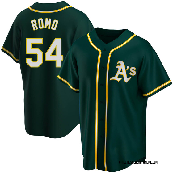 Men's Oakland Athletics Sergio Romo Green Alternate Jersey - Replica