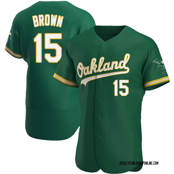Men's Oakland Athletics Seth Brown Green Kelly Alternate Jersey - Authentic