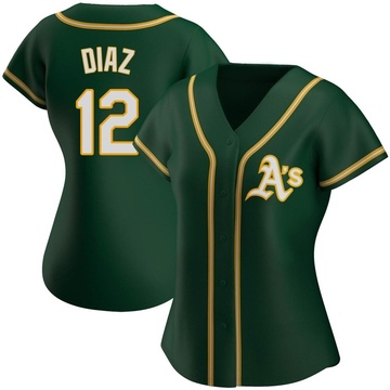 Women's Oakland Athletics Aledmys Diaz Green Alternate Jersey - Authentic