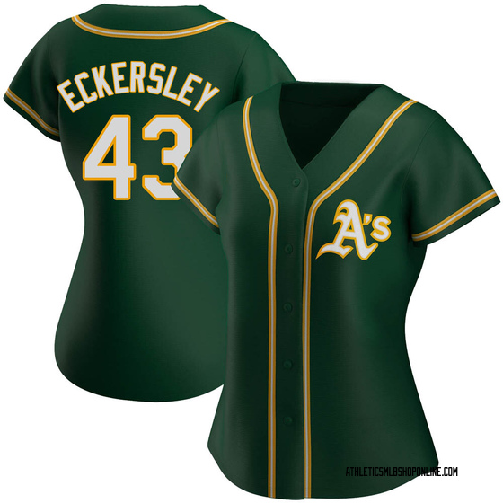 Women's Oakland Athletics Dennis Eckersley Green Alternate Jersey - Authentic