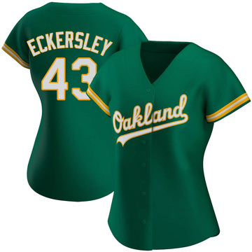 Women's Oakland Athletics Dennis Eckersley Green Kelly Alternate Jersey - Replica