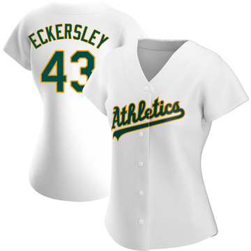 Women's Oakland Athletics Dennis Eckersley White Home Jersey - Replica