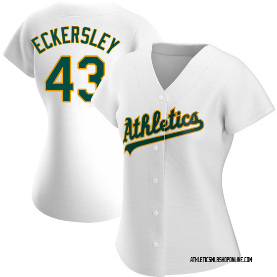 Women's Oakland Athletics Dennis Eckersley White Home Jersey - Replica