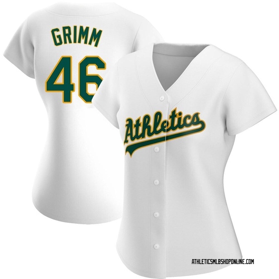 Women's Oakland Athletics Justin Grimm White Home Jersey - Replica
