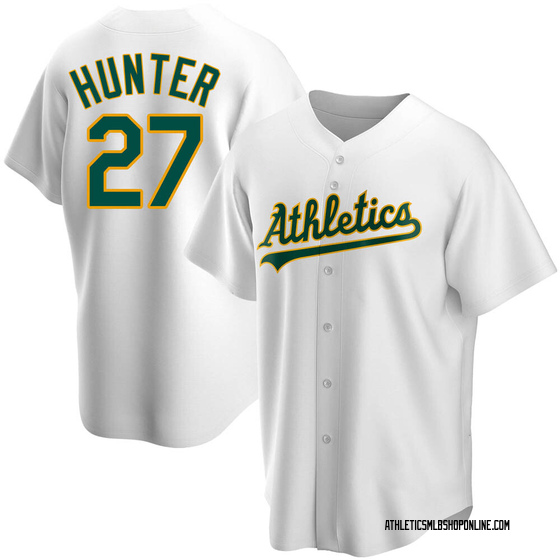 Youth Oakland Athletics Catfish Hunter White Home Jersey - Replica
