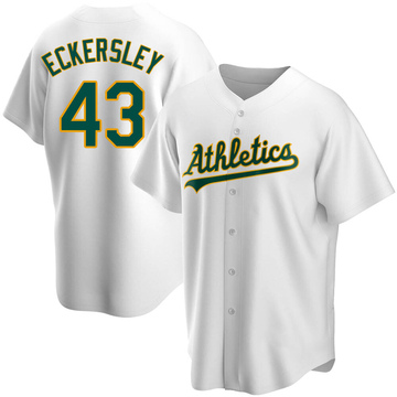 Youth Oakland Athletics Dennis Eckersley White Home Jersey - Replica