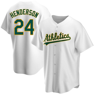 Youth Oakland Athletics Rickey Henderson White Home Jersey - Replica